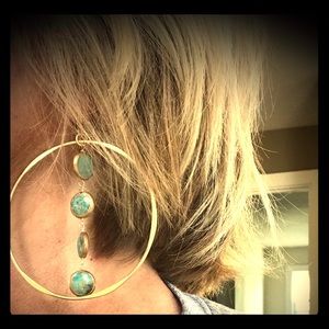 Turquoise Hoop Earrings